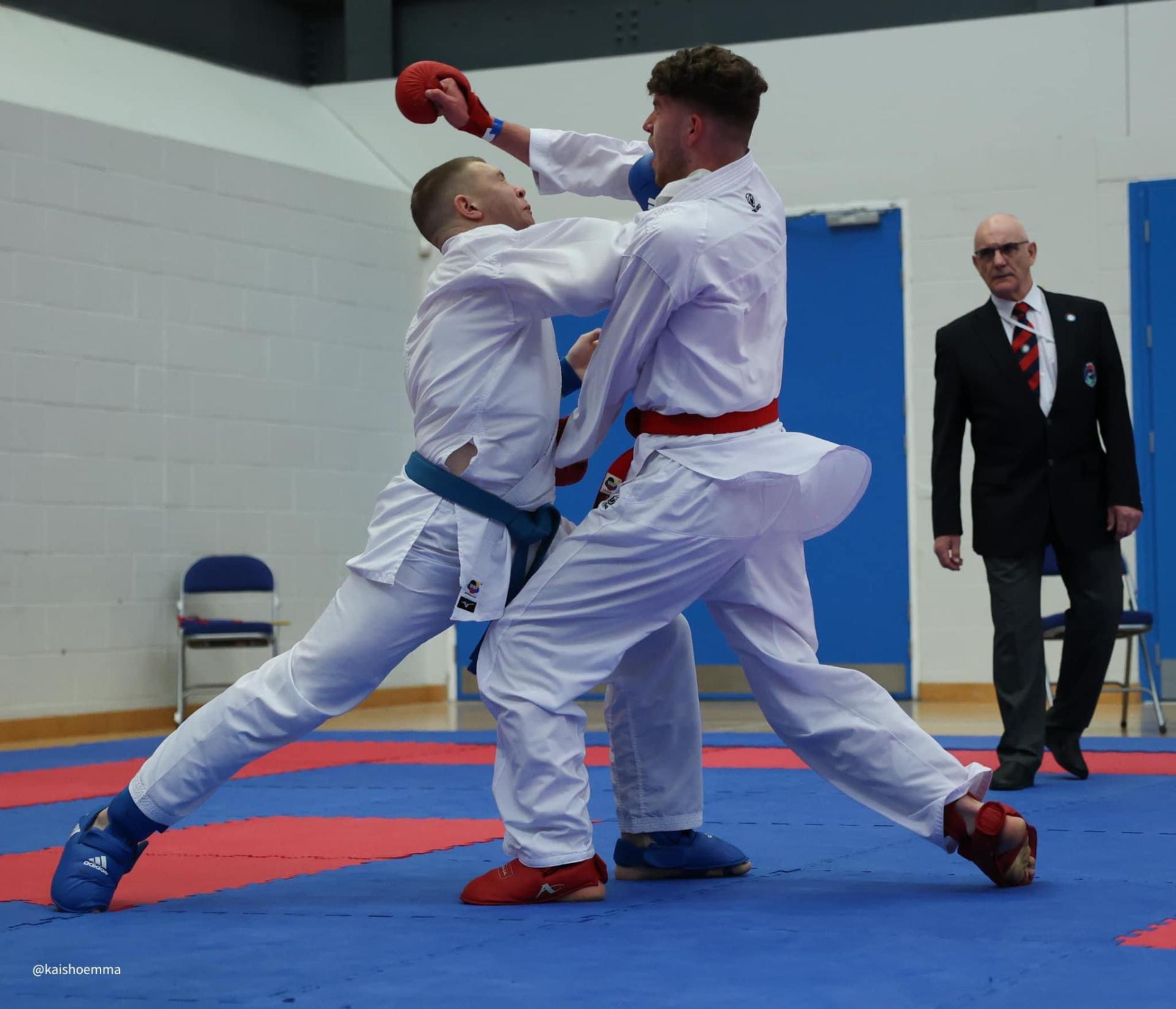 Competitive kumite at international tournament